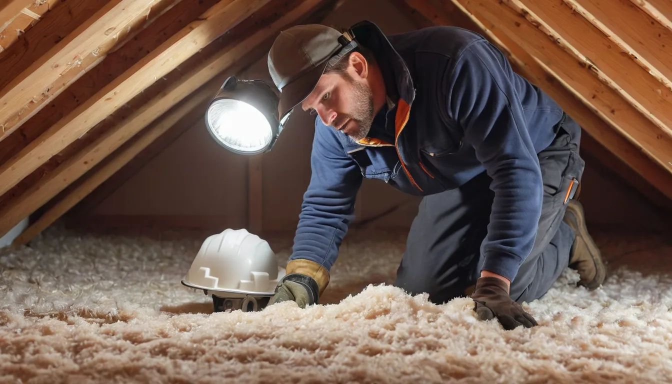 A local provider inspecting an attic for signs of rodents in a home in Chester