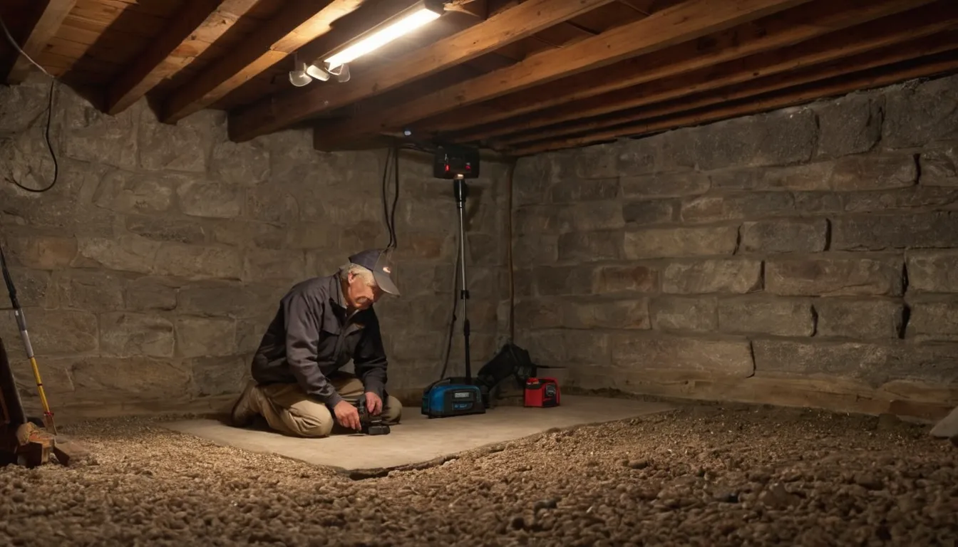 Provider inspecting a basement foundation wall for termites in a home in Chester